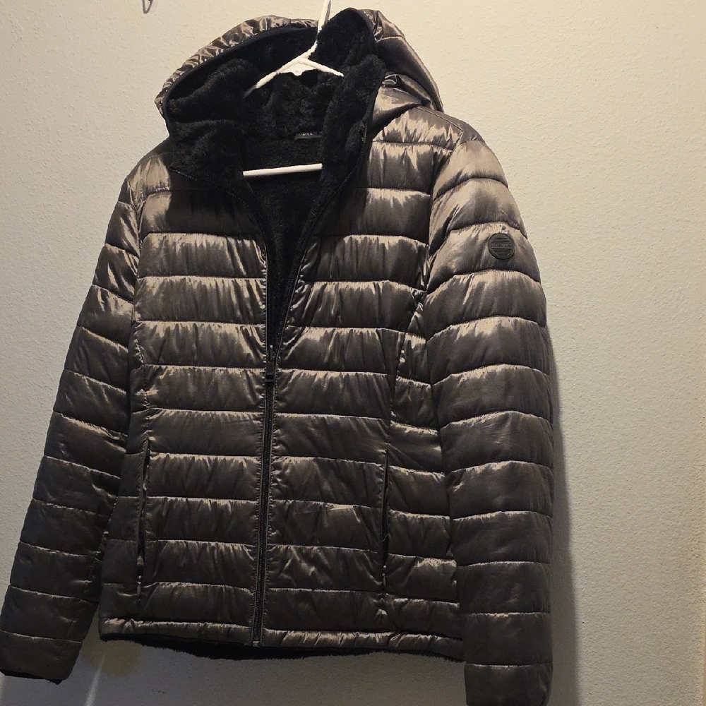 Andrew Marc Metallic Puffer Jacket